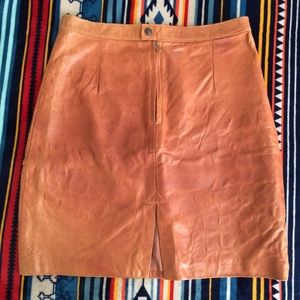 Vintage Leather Skirt